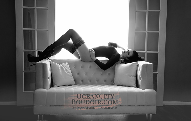 Female model photo shoot of Ocean City Boudoir