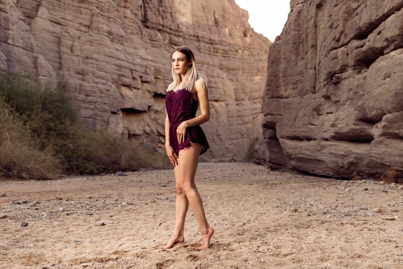 Female model photo shoot of Qahnaarxn in Coachella Valley