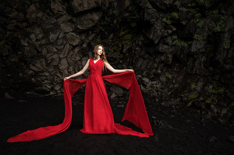 Female model photo shoot of Irene Bella in Iceland