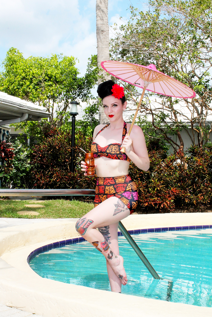 Female model photo shoot of Stardust Swimwear