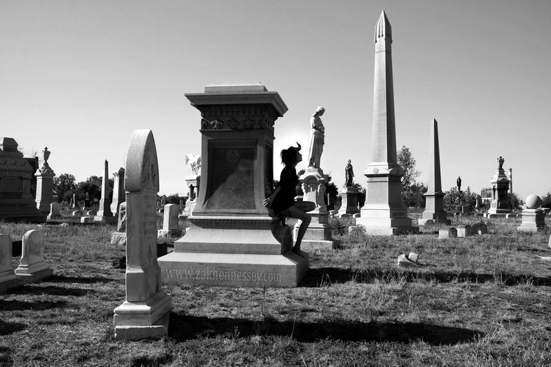 Male model photo shoot of Zak Hennessey in Riverside Cemetery, Denver, CO