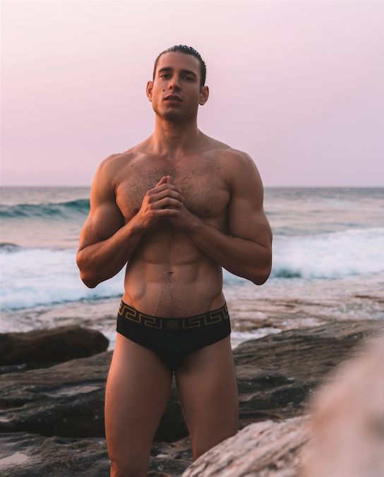 Male model photo shoot of Anthony M by Sasha Olsen in Tamarama Beach, Sydney