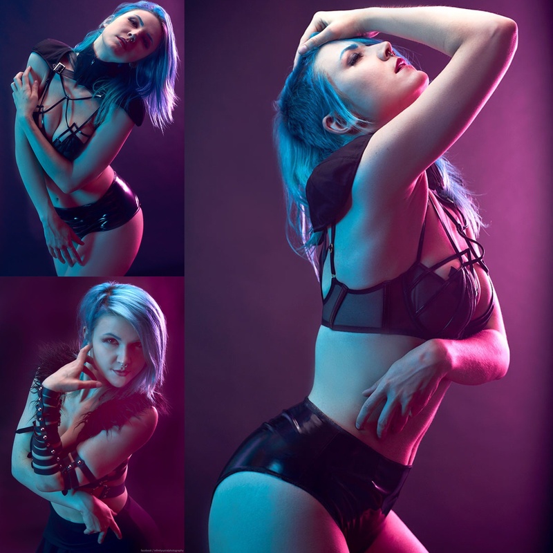 Female model photo shoot of Spacepunk Red