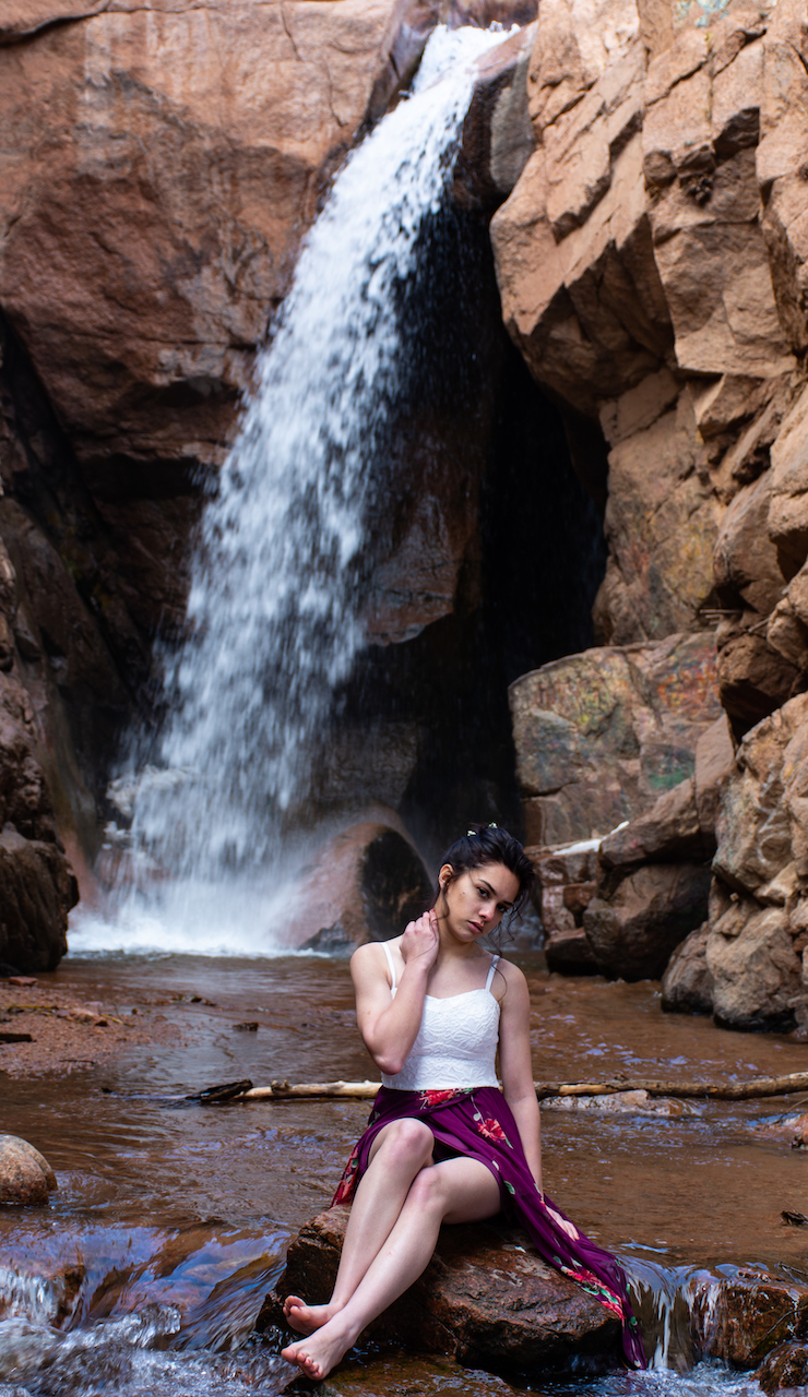 Male and Female model photo shoot of TraceyP_Photography and Julia Jay in Rainbow Falls, Manitou CO