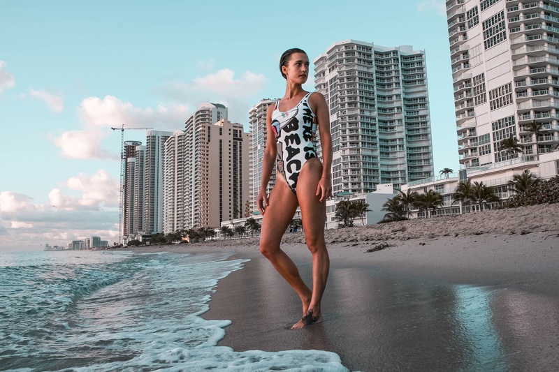 Female model photo shoot of Anya Baranova in Miami Beach