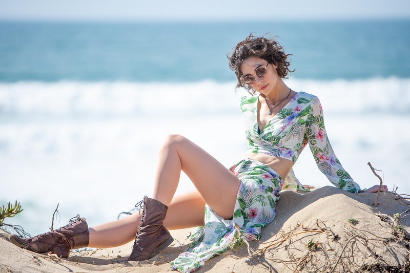 Female model photo shoot of Na Tashi in Monterey Bay