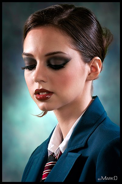 Female model photo shoot of Julie Munn Makeup