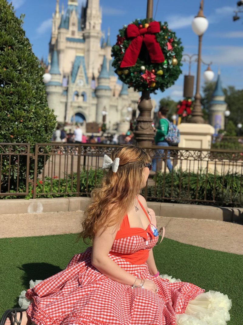 Female model photo shoot of Libbythemermaid  in Disney world