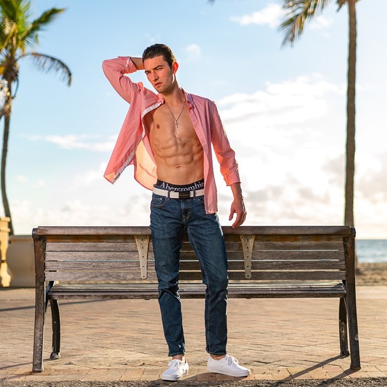 Male model photo shoot of ZachLeDrew in Hollywood Beach, Flordia