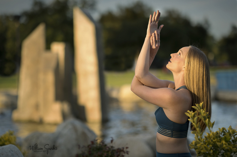 Female model photo shoot of Kelsey Burns Yoga