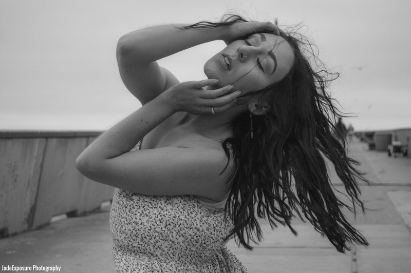 Female model photo shoot of JadeExposure in Pacifica, California