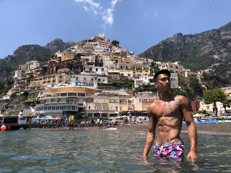 Male model photo shoot of Jeremy James in Positano, Italy