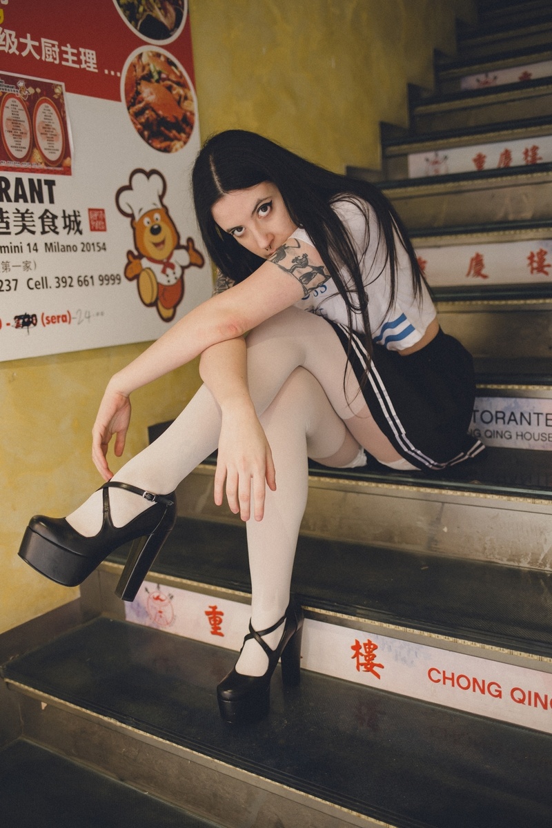 Female model photo shoot of Milla Askeladd in China Town (Via Paolo Sarpi), Milan