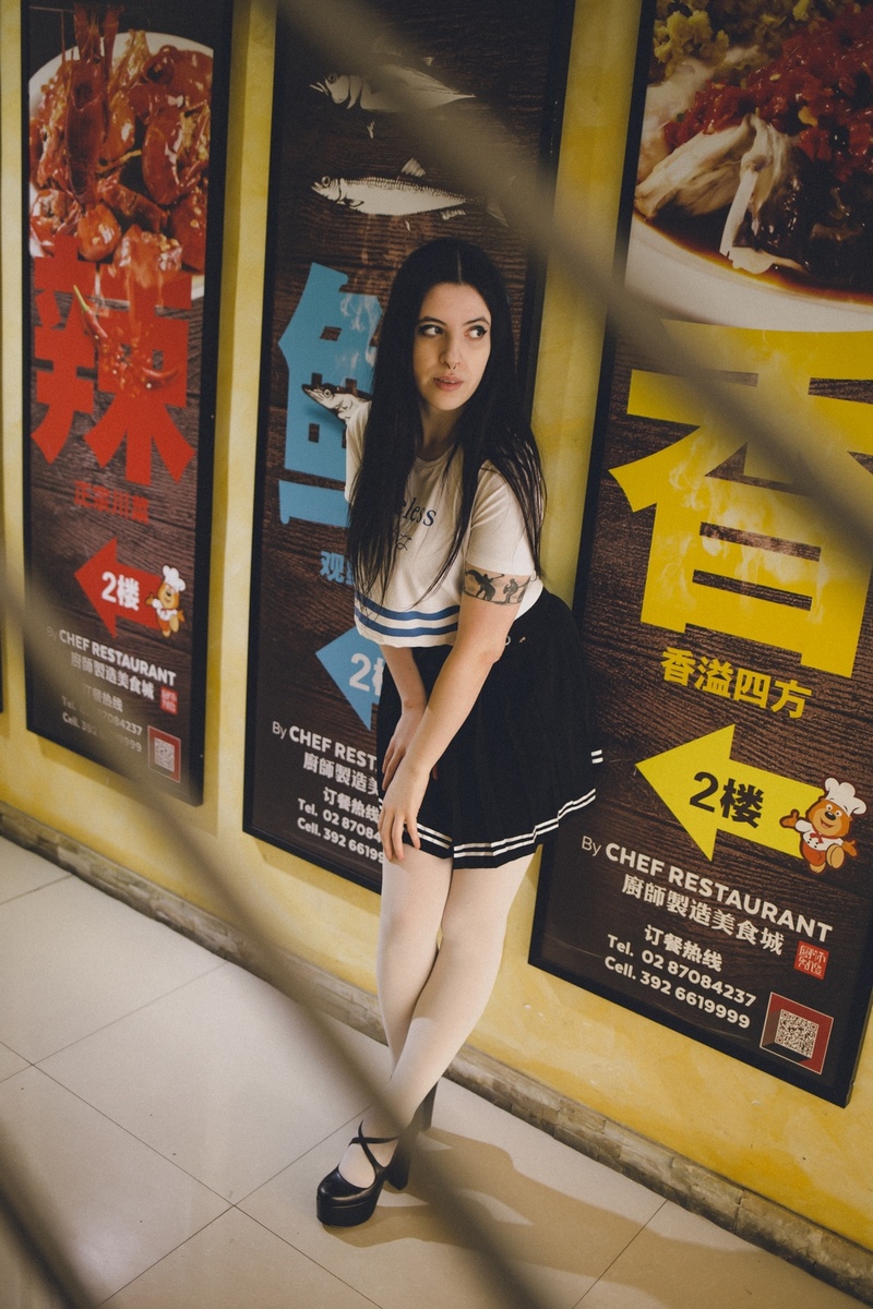 Female model photo shoot of Milla Askeladd in China Town, Milan