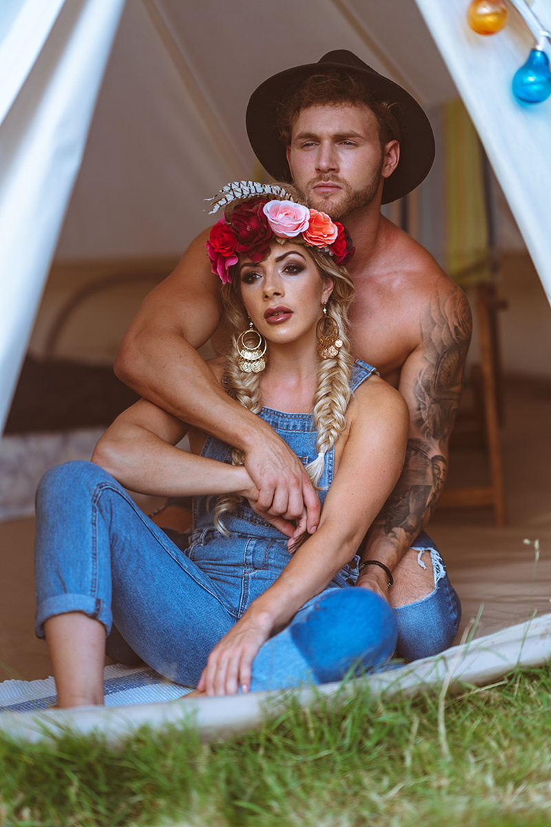 Female and Male model photo shoot of Tillie Model and Leon Lift in West Sussex