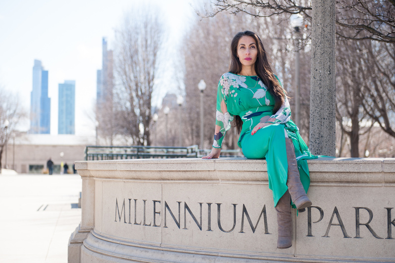 Female model photo shoot of Ms_Xochi in millenium park, chicago