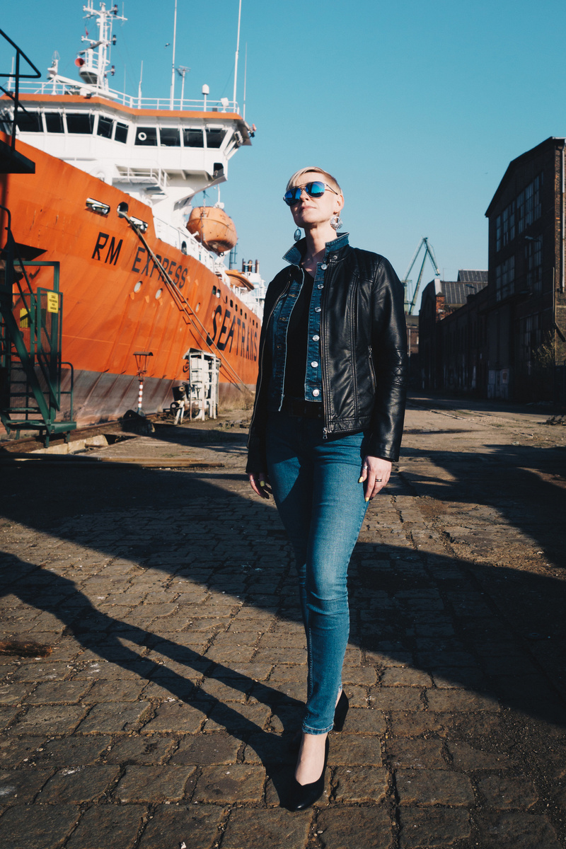 Male model photo shoot of Dan Vel in Shipyard in Gdansk