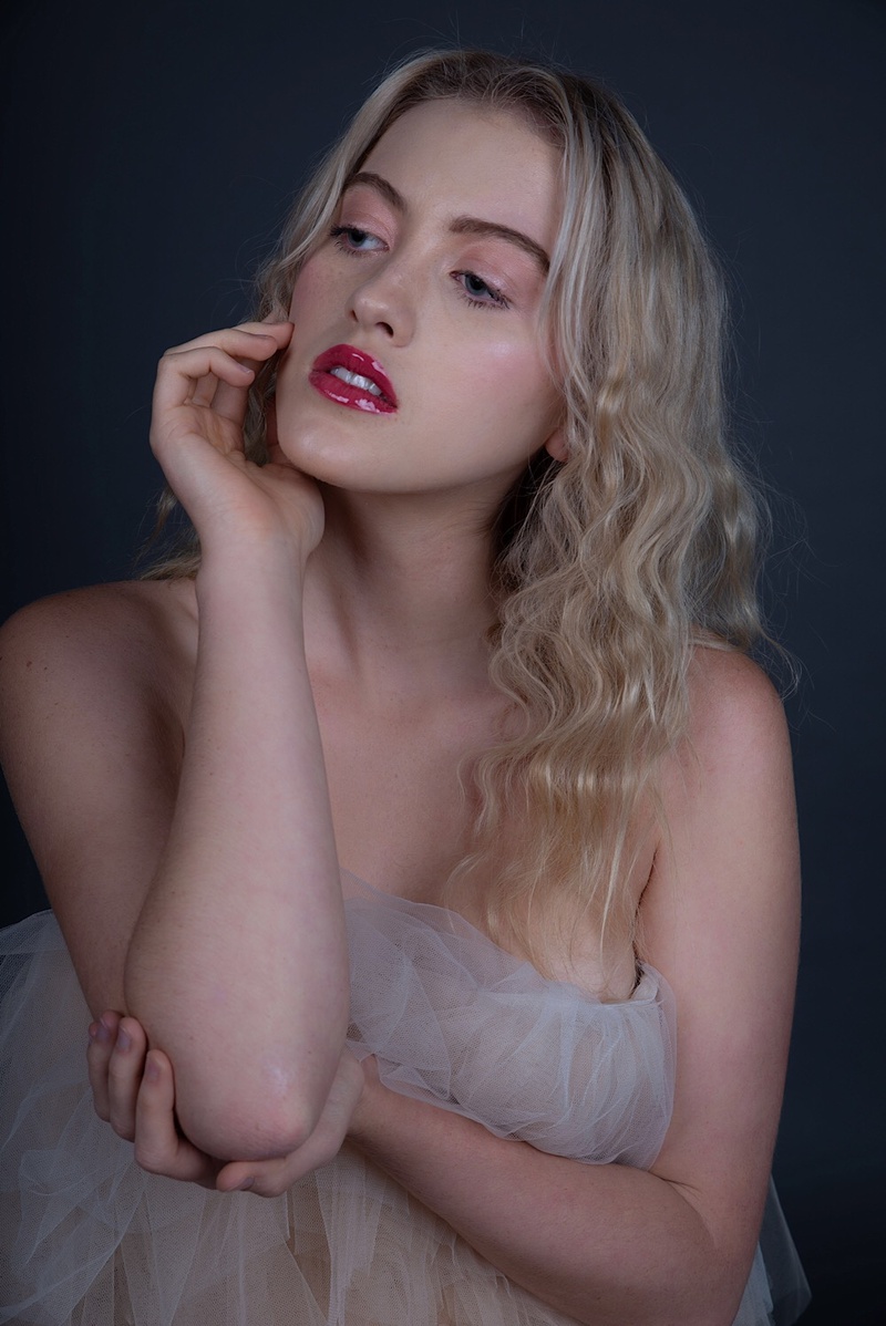 Female model photo shoot of RCHL MUA, clothing designed by Caitlin Grace_Aus