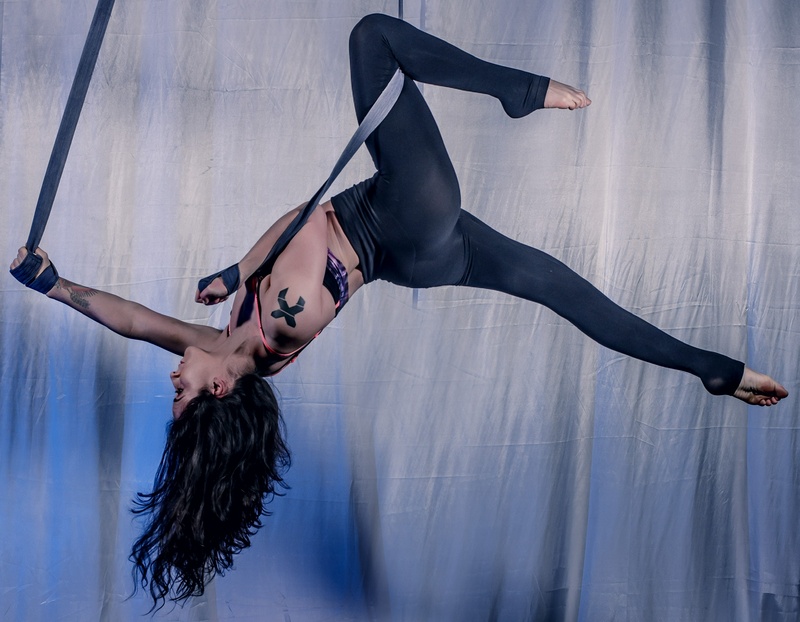 Female model photo shoot of Kayla Kristin in Vertical Fit Aerial Group