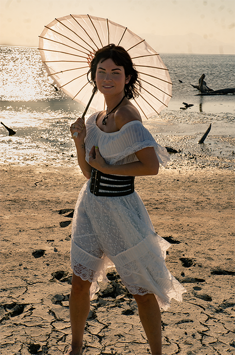 Female model photo shoot of Kassie Cobb Photography in Salton Sea / Bombay