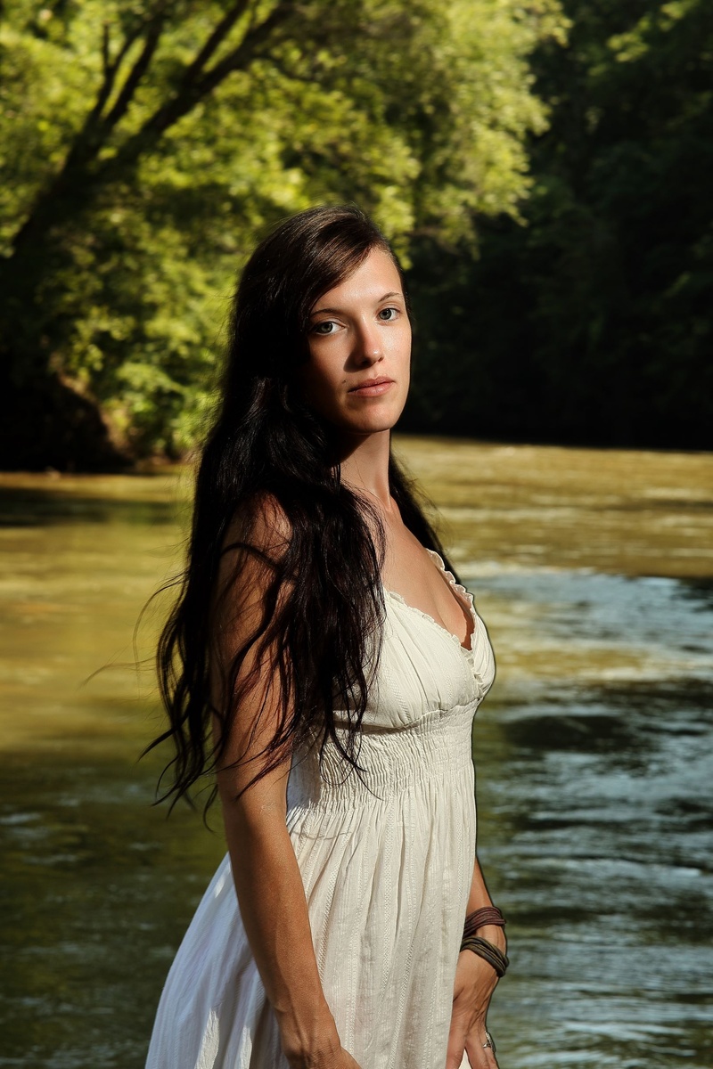 Female model photo shoot of Unique_Gypsy in Dan River