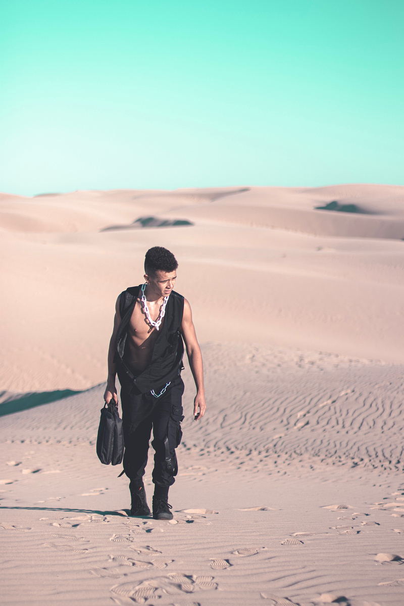 Male model photo shoot of Kaizer_l in Pismo Beach Dunes