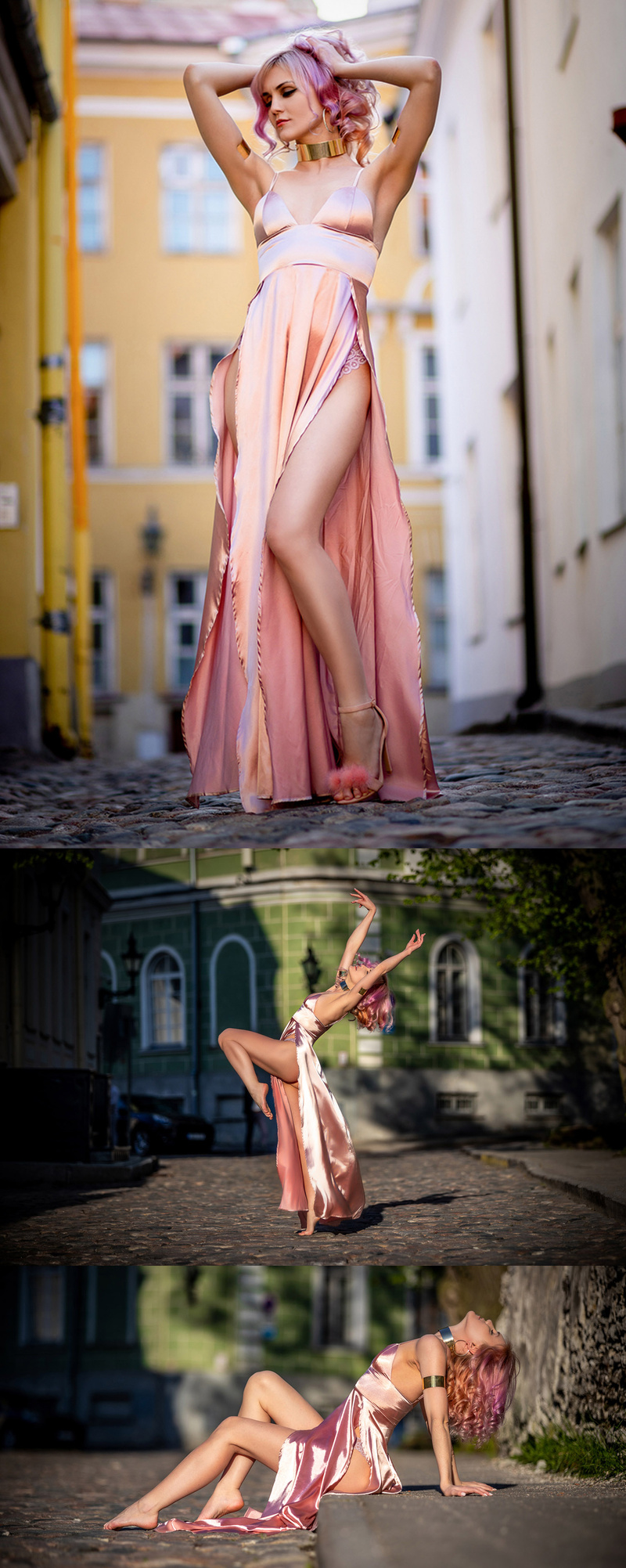 Female model photo shoot of M1ksm1tte by pvsmk in Tallinn Old town