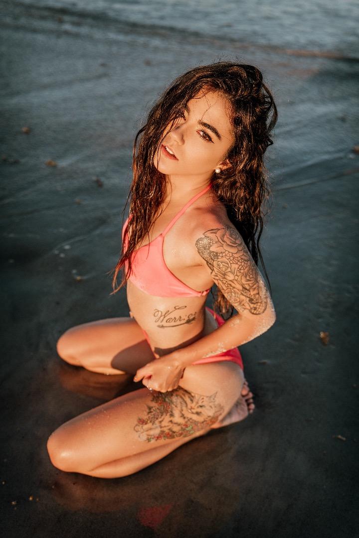 Female model photo shoot of Shelbi Lynn in Cocoa Beach, Florida