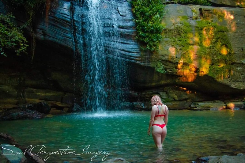 Female model photo shoot of ScarlettJadeModel in Serenity Falls Buderim