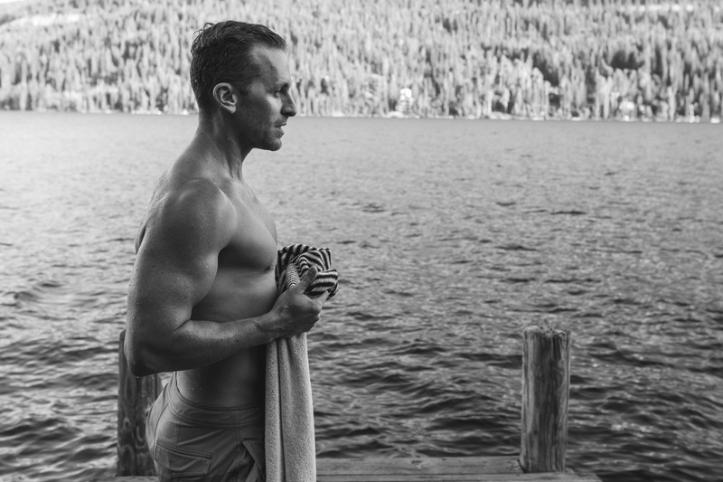 Male model photo shoot of Travis James Stewart in Donner Lake