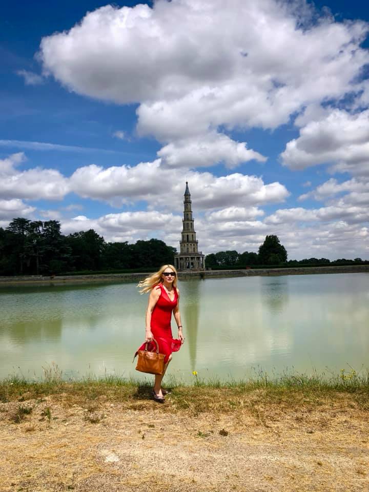 Female model photo shoot of ZarinaZ in Pagoda of Chanteloup, France
