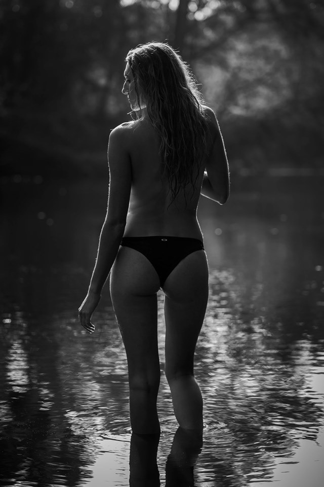 Female model photo shoot of Savannah Nabours in Cape Fear River