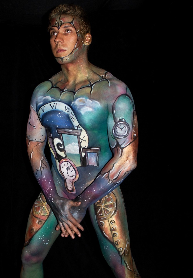 Male model photo shoot of Todd Moore, body painted by Jennifer G Siciliano