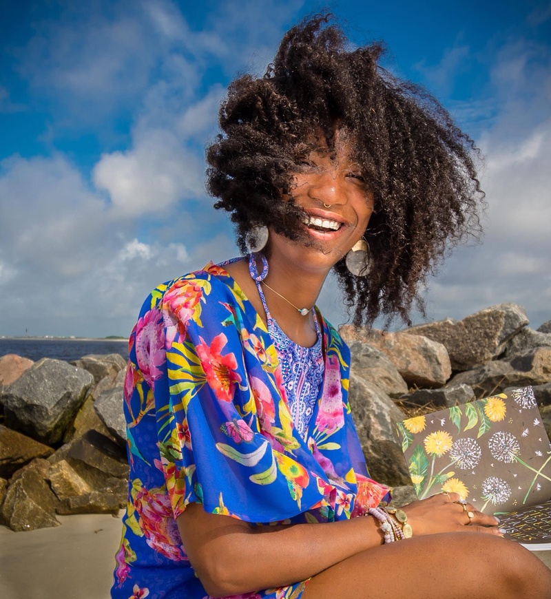 Female model photo shoot of Sunflowersarrow in Bald Head Island