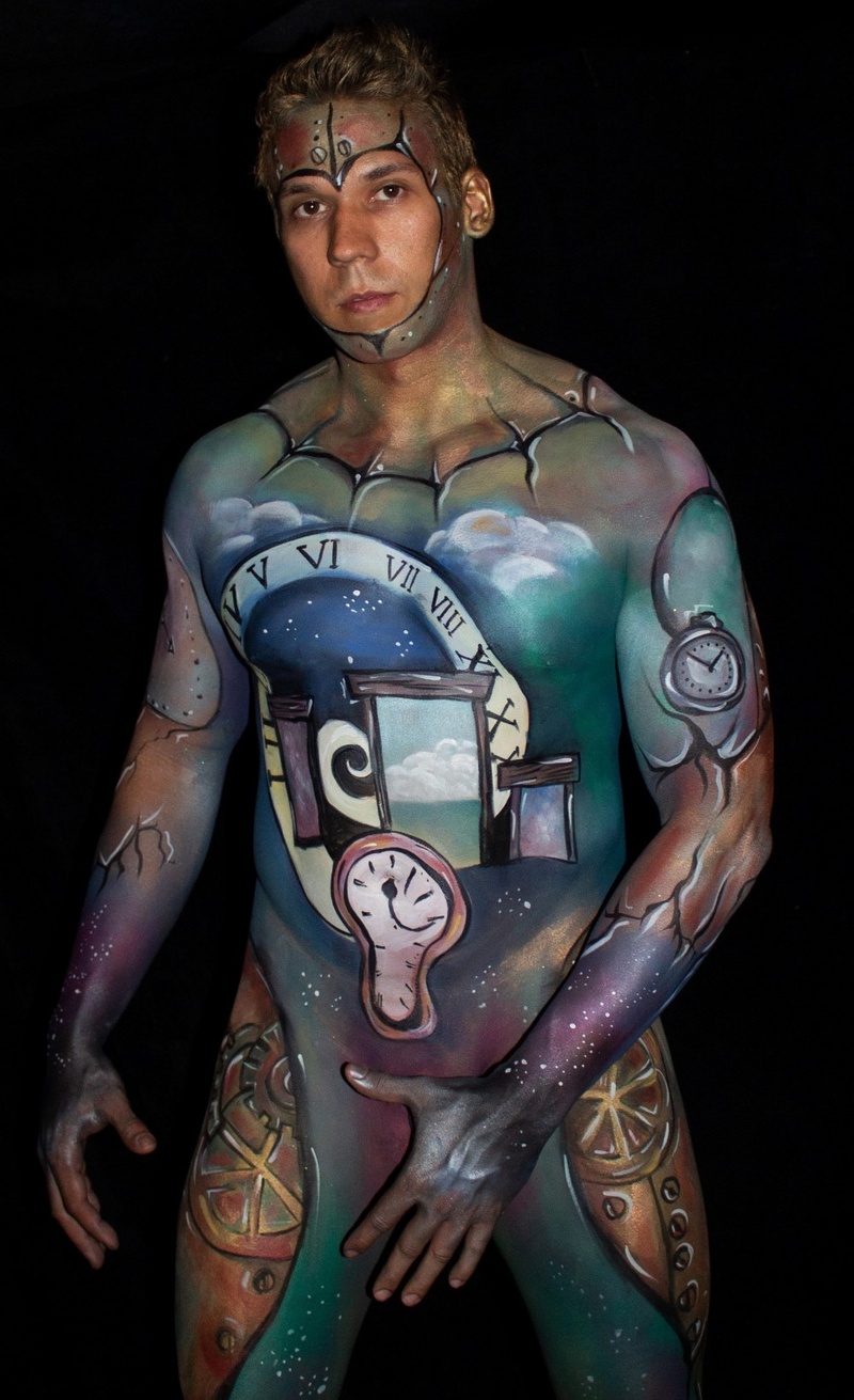 Male model photo shoot of Todd Moore, body painted by Jennifer G Siciliano
