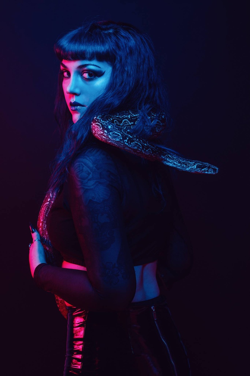 Female model photo shoot of Raven Dahlia by Crimson Black