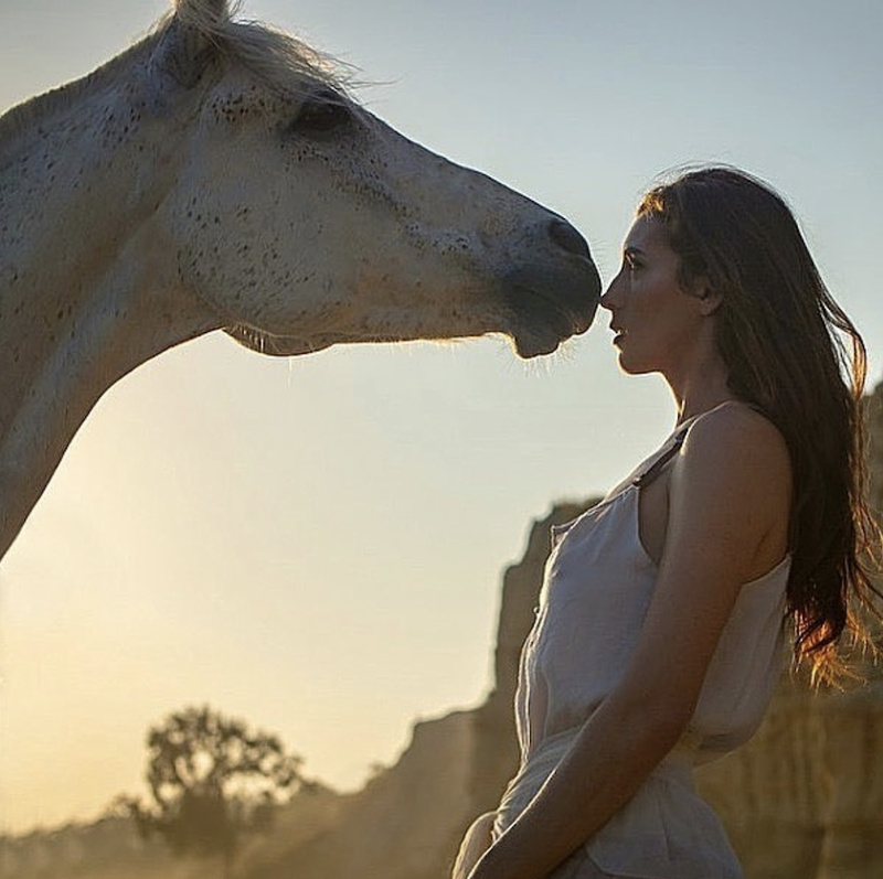 Female model photo shoot of Blue Rose Equestrian