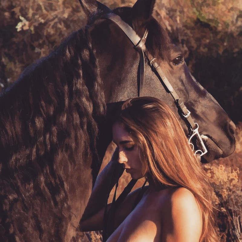 Female model photo shoot of Blue Rose Equestrian