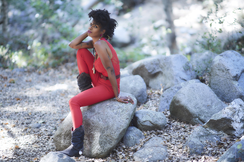 Female model photo shoot of Diana DooWop in Switzer Falls, CA