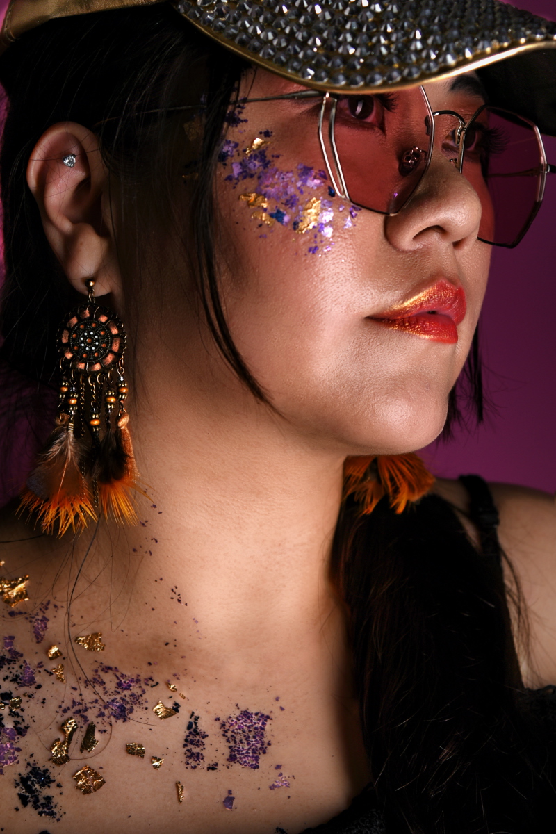 Female model photo shoot of Allegra Layton Artistry by S S L E, makeup by Allegra Layton Artistry