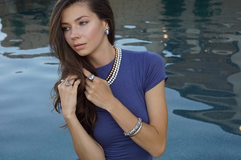 Female model photo shoot of collectionvjewelry in Santa Clarita