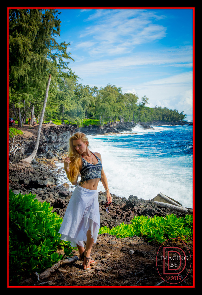 Male and Female model photo shoot of Imaging by D and MarieBrooks in Big Island, Hawaii