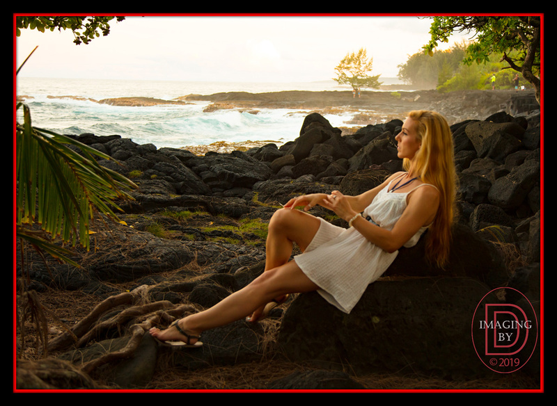 Male and Female model photo shoot of Imaging by D and MarieBrooks in Big Island, Hawaii