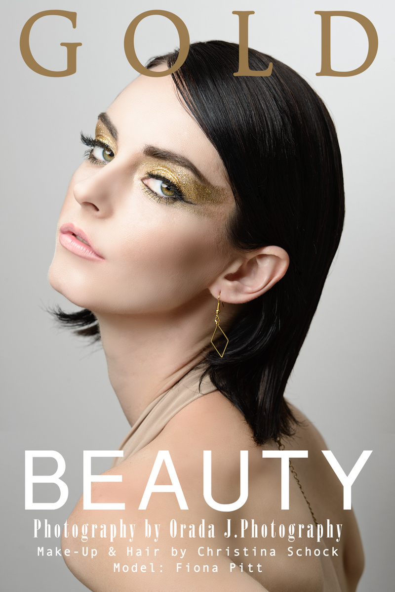Female model photo shoot of Orada J Photography, makeup by SchockMakeup
