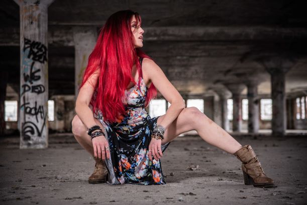 Female model photo shoot of alexa kay by Andy Balas Photos in Abandoned Places
