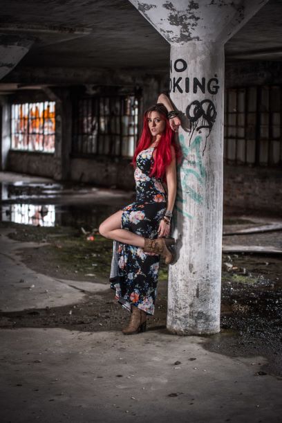 Female model photo shoot of alexa kay by Andy Balas Photos in Abandoned Places