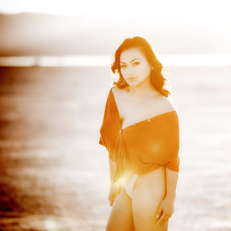 Female model photo shoot of Izzy Ibasco in Dry lake bed