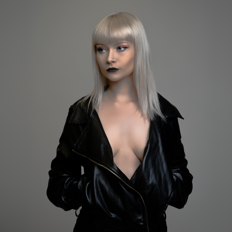 Female model photo shoot of jesslouiseaylxn in Blueshed Studios, Ely