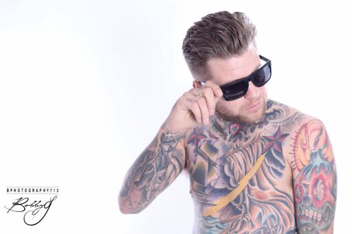 Male model photo shoot of Tattooedjax88 in Cali