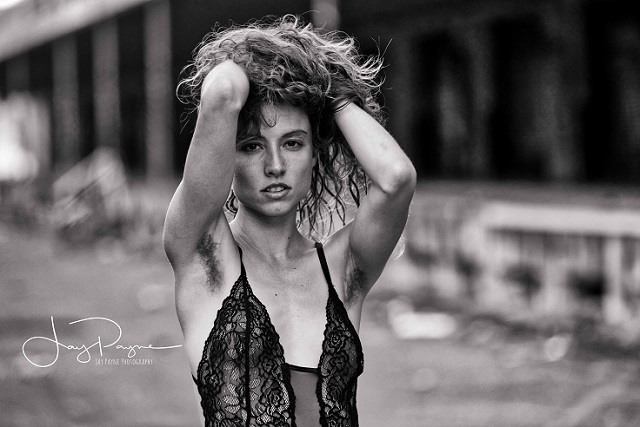 Female model photo shoot of thistle by Jay Payne